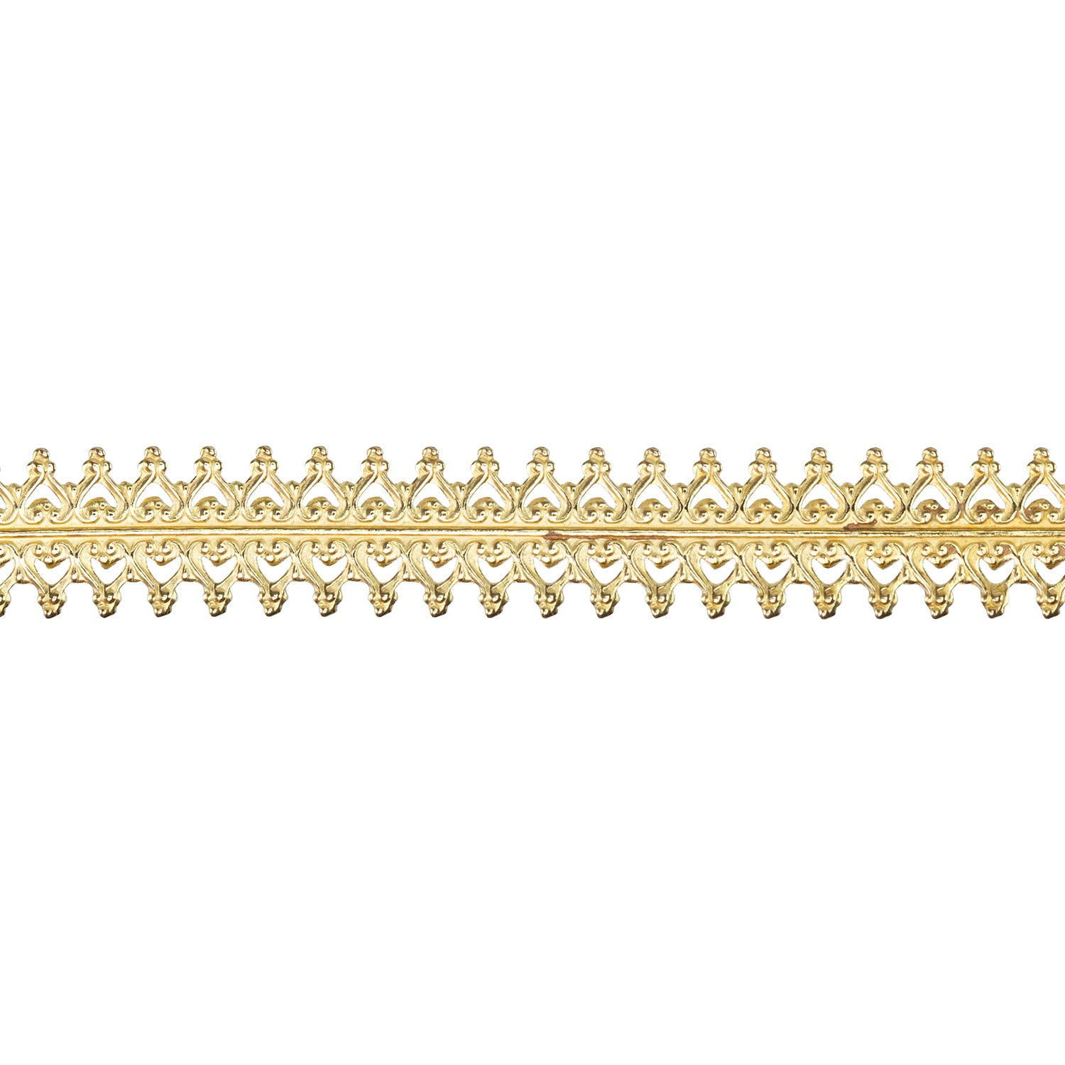 Patterned Wire - Brass - Double Gallery #2 Small 24 gauge Dead Soft - 6" Min