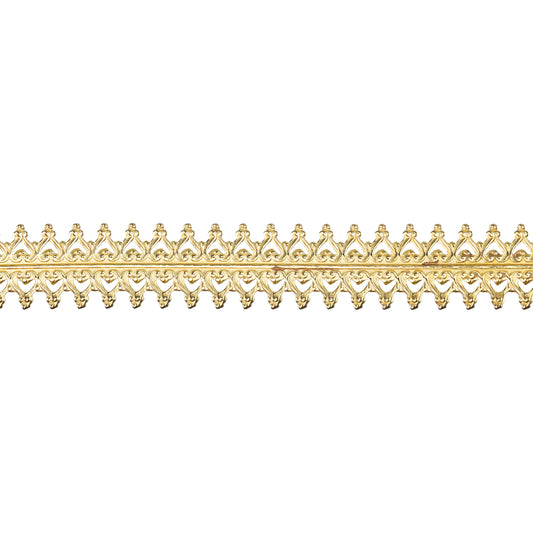 Patterned Wire - Brass - Double Gallery #2 Small 24 gauge Dead Soft - 6" Min