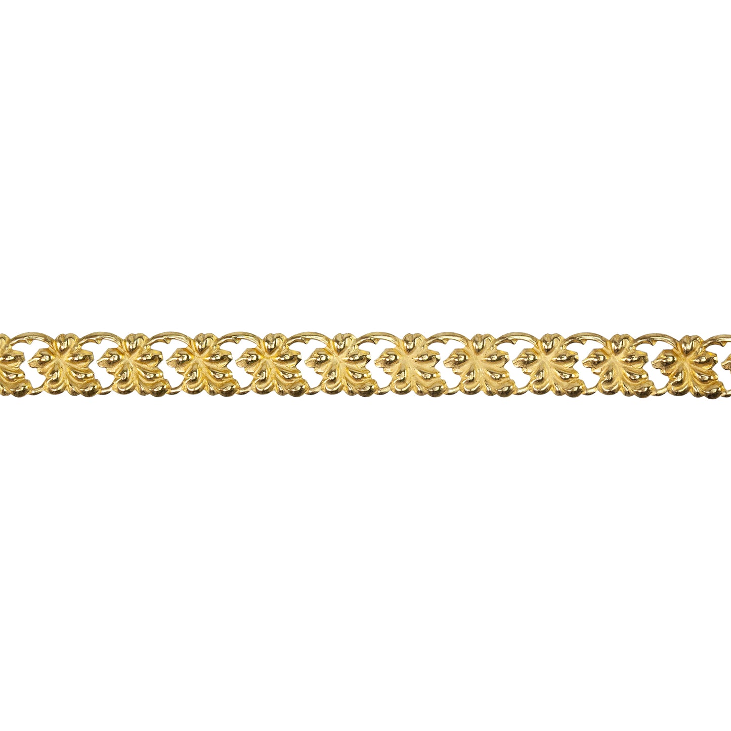 Patterned Wire - Brass - Leaf Link 20 gauge Dead Soft - 6" Min