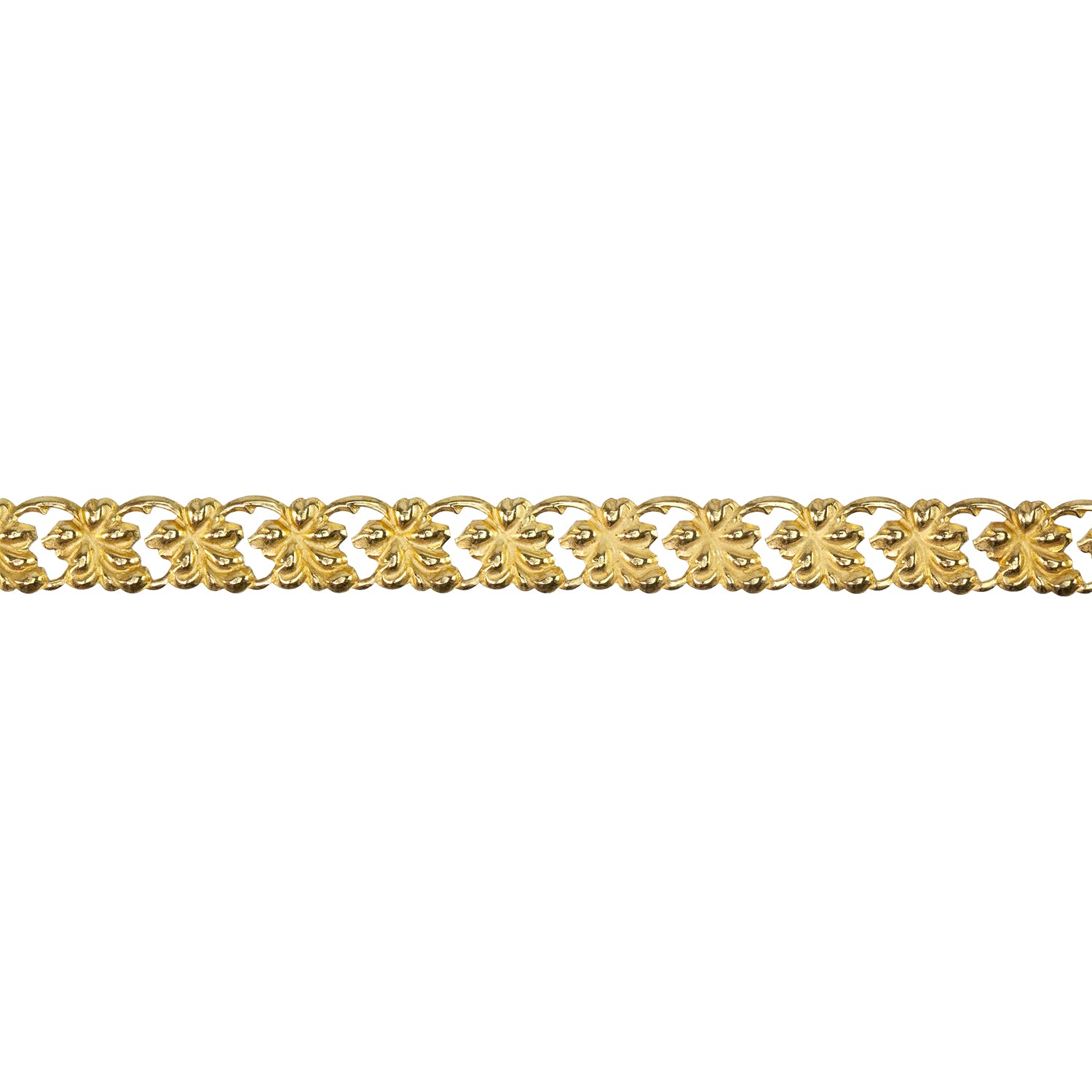 Patterned Wire - Brass - Leaf Link 20 gauge Dead Soft - 6" Min