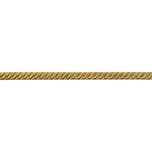Patterned Wire - Brass - Rope #1 18 gauge Dead Soft - 6" Min