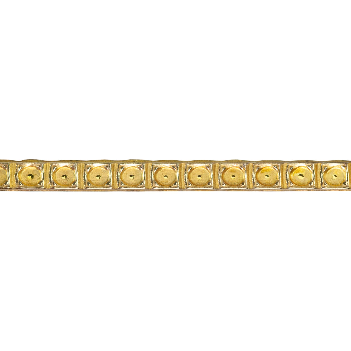 Patterned Wire - Brass - Dotted Square 16 gauge Dead Soft - 6" Min