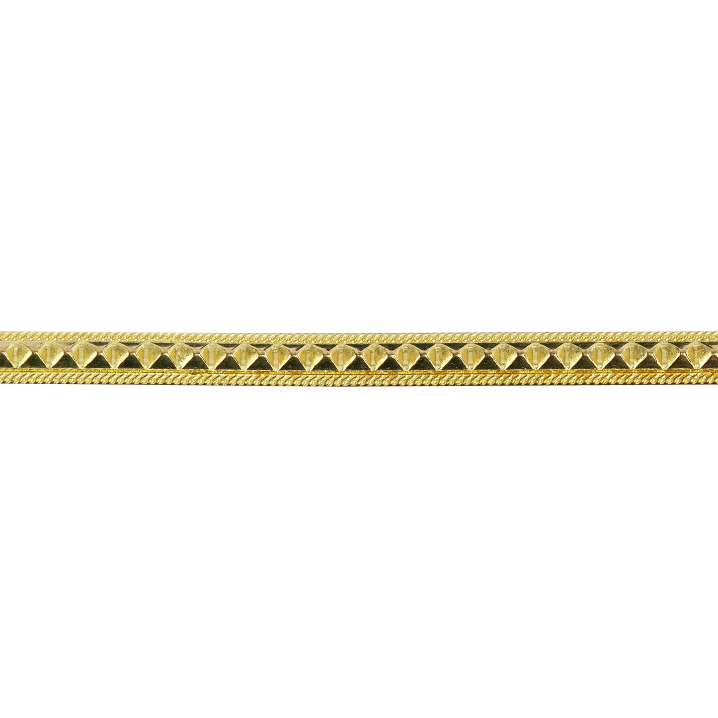 Patterned Wire - Brass - Studded Square 16 gauge Dead Soft - 6" Min