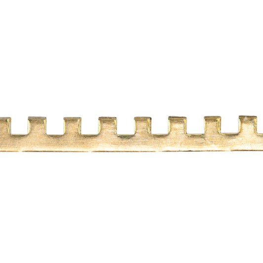 Bezel Wire - Brass - Tabbed - 6" Min