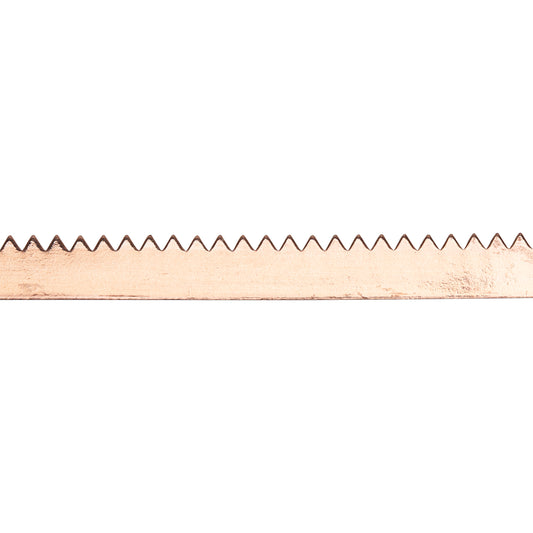 Bezel Wire - Copper - Serrated 24 Gauge Dead Soft - 6"