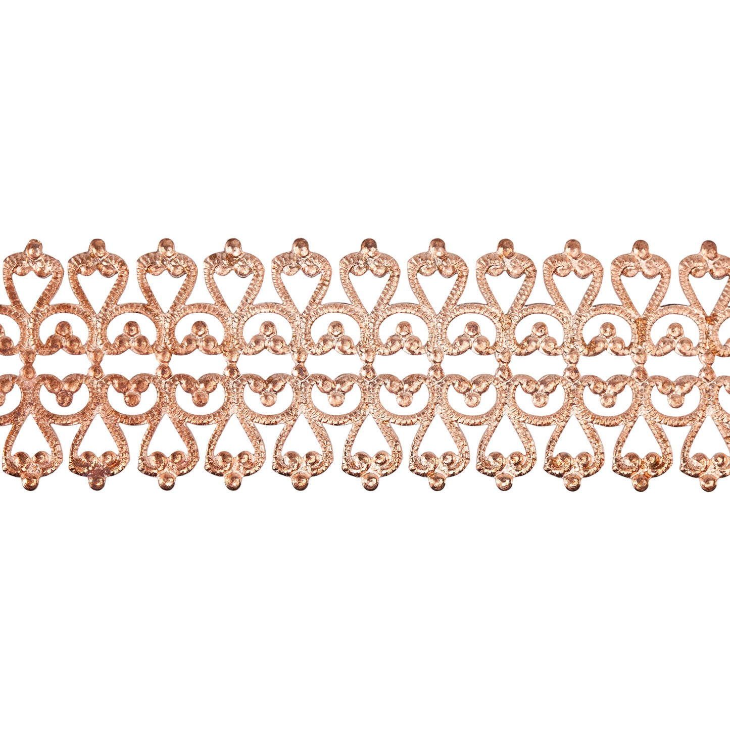 Patterned Wire - Copper - Hammered Lacy Filigree 18 gauge Dead Soft - 6" Min