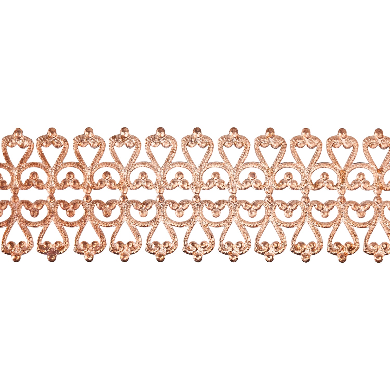 Patterned Wire - Copper - Hammered Lacy Filigree 18 gauge Dead Soft - 6" Min