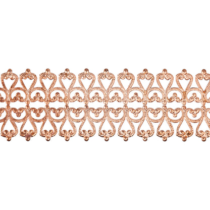 Patterned Wire - Copper - Hammered Lacy Filigree 18 gauge Dead Soft - 6" Min