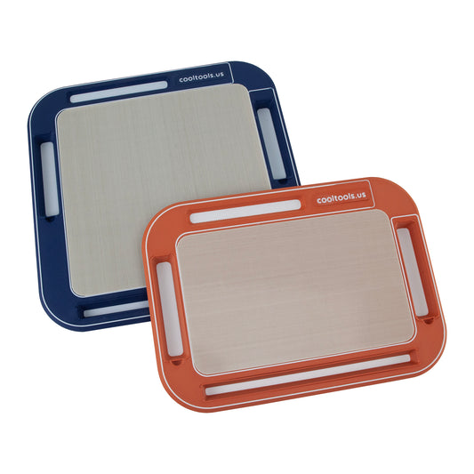 terracotta and blue Non-Stick Clayboard WorkStation