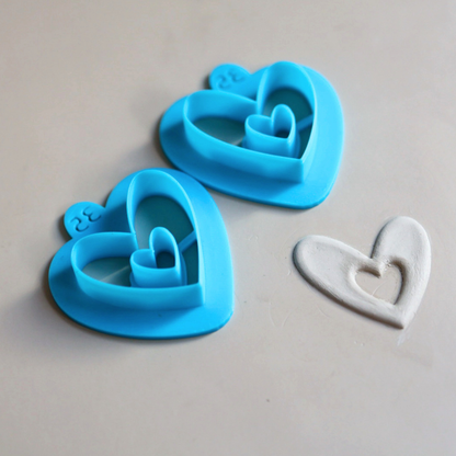 Sully's Clay Cutters - Mirrored Big Sided Heart Set - Cool Tools