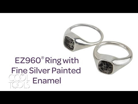 video Cool Tools | EZ960® Ring with Fine Silver Painted Enamel by Karen Trexler | Enameled Sterling Silver