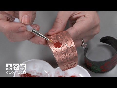video - Cool Tools | Enameled Cyprus™ Copper Clay Cuff by Karen Trexler
