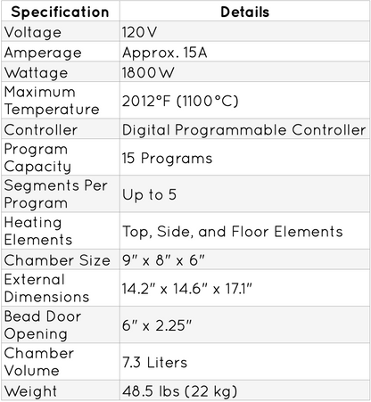 Prometheus PRO-7-PRG Digital Kiln