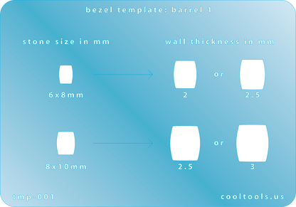 blue plastic Bezel Template - Barrel 1