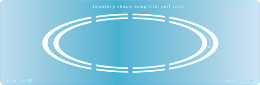 blue plastic Jewelry Shape Template - Cuff Small