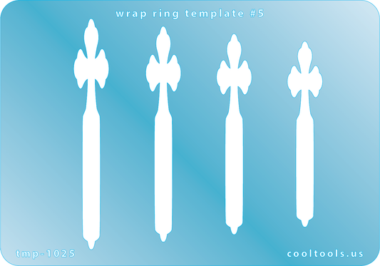 blue plastic Wrap Ring Template #5