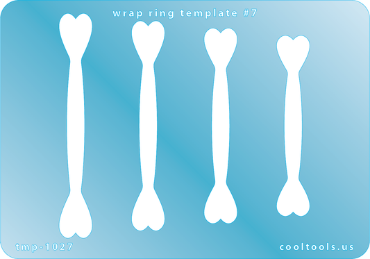 blue plastic Wrap Ring Template #7
