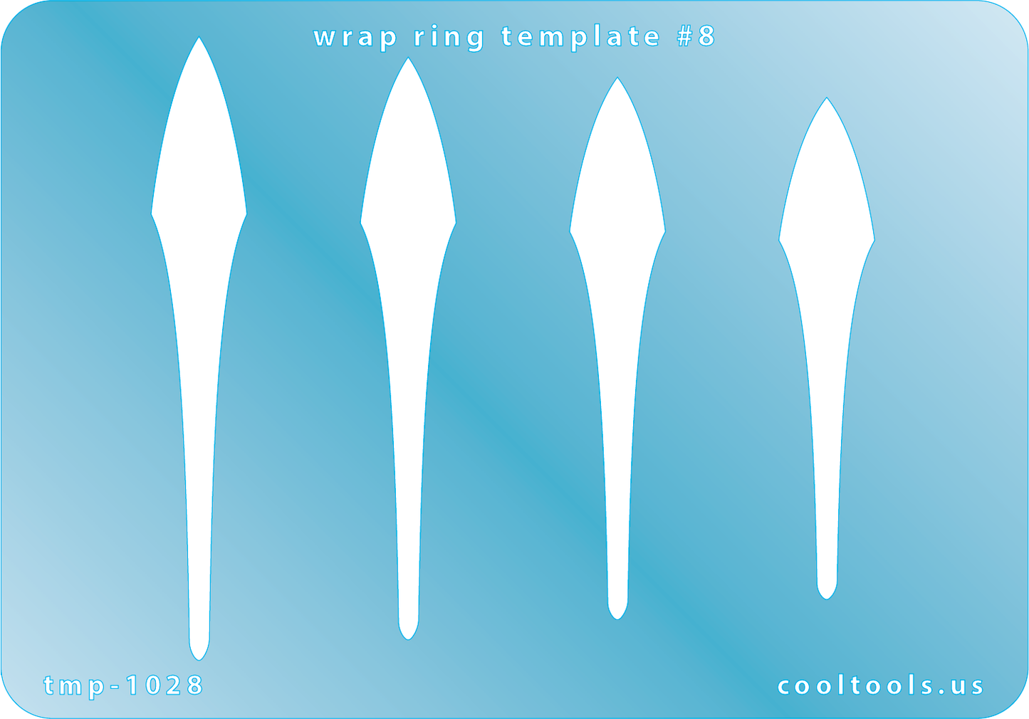 blue plastic Wrap Ring Template #8