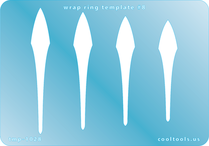 blue plastic Wrap Ring Template #8