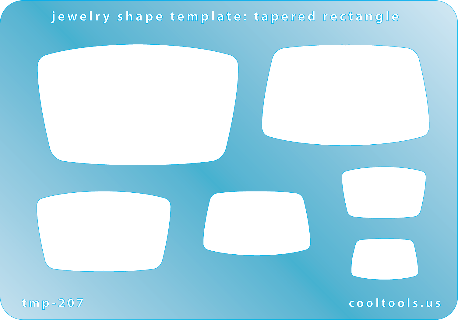 Tapered Rectangle Rim Jewelry Shape Template - Tapered Rectangle