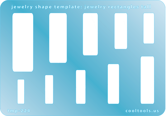 blue plastic Jewelry Shape Template - Jewelry Rectangles Medium