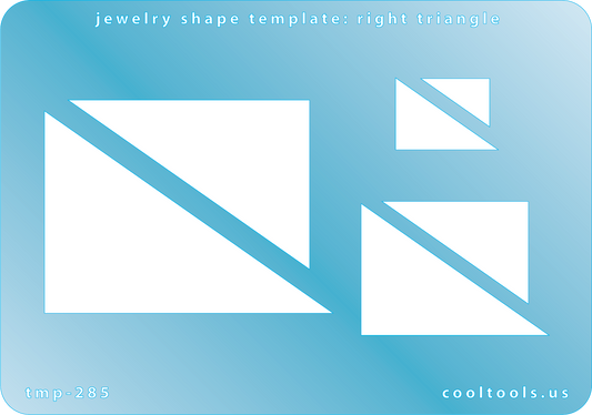 blue plastic Jewelry Shape Template - Right Triangle