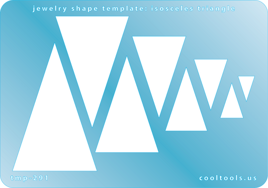 blue plastic Jewelry Shape Template - Isosceles Triangle
