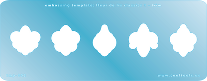 Blue Plastic Embossing Template - Fleur de Lis Classics 1 - Trim