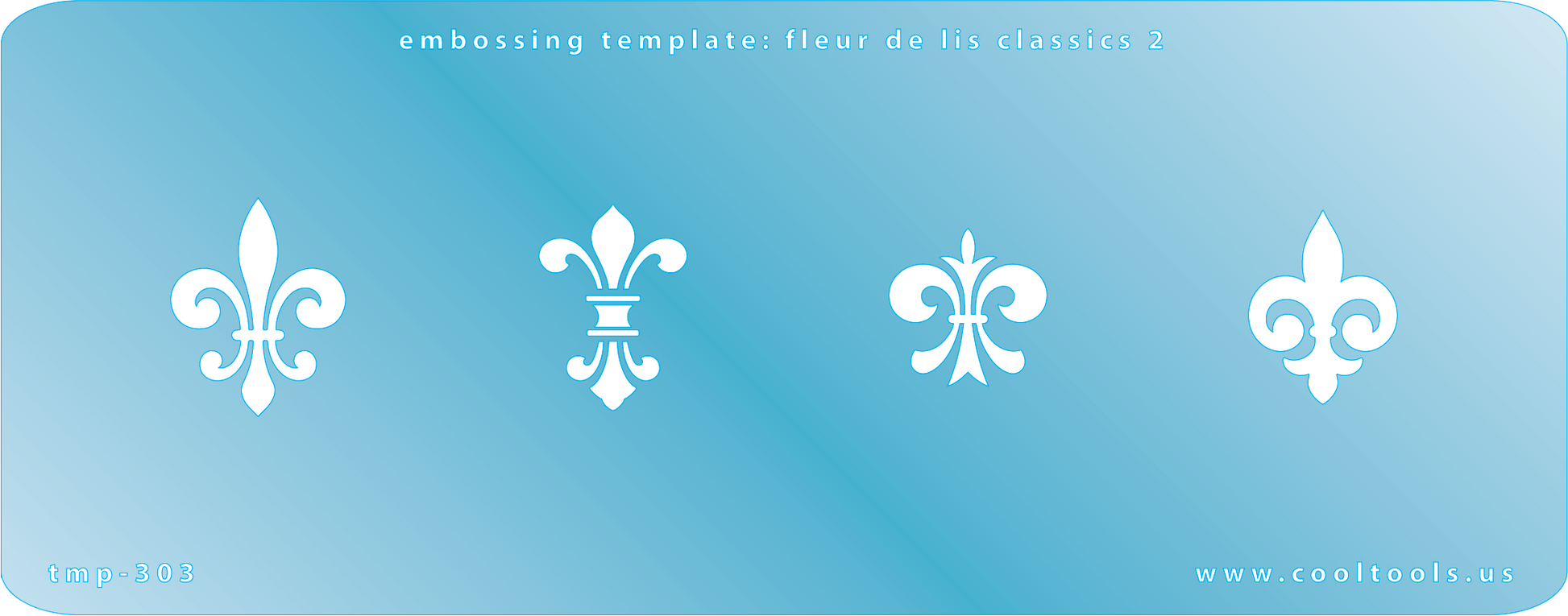 Blue Plastic Embossing Template - Fleur de Lis Classics 2