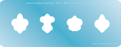 Blue Plastic Embossing Template - Fleur de Lis Classics 2 - Trim