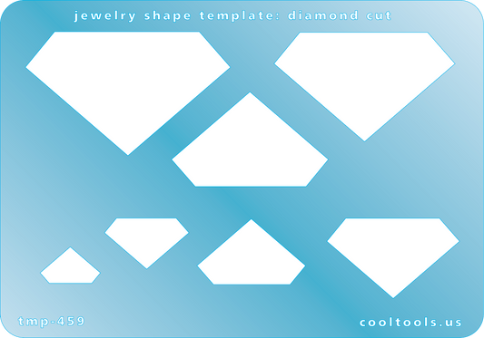 Blue plastic Jewelry Shape Template - Diamond Cut Our special surface makes it easy to find these templates on your workbench, but allows clarity for positioning. 7 sizes to choose from