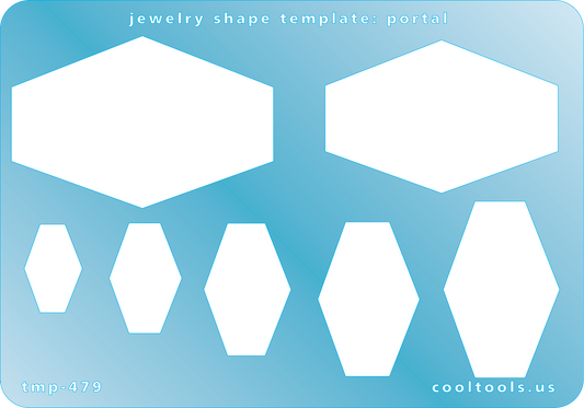 Blue plastic Jewelry Shape Template - Portal Our special surface makes it easy to find these templates on your workbench, but allows clarity for positioning. Includes 7 shapes. Sizes are from 13m to 38mm.