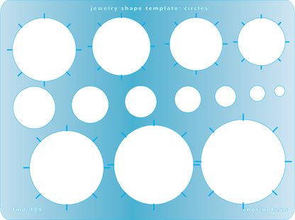 blue plastic Jewelry Shape Template - Circle


Our special surface makes it easy to find these templates on your workbench, but allows clarity for positioning. This circle template features notches around the larger circles so you know the exact half, fourth and eighth points of the shape.&nbsp;

Use our Ultra Clay Pick for best results!

Includes 14 circle shapes. Sizes are from 6mm to 50mm.