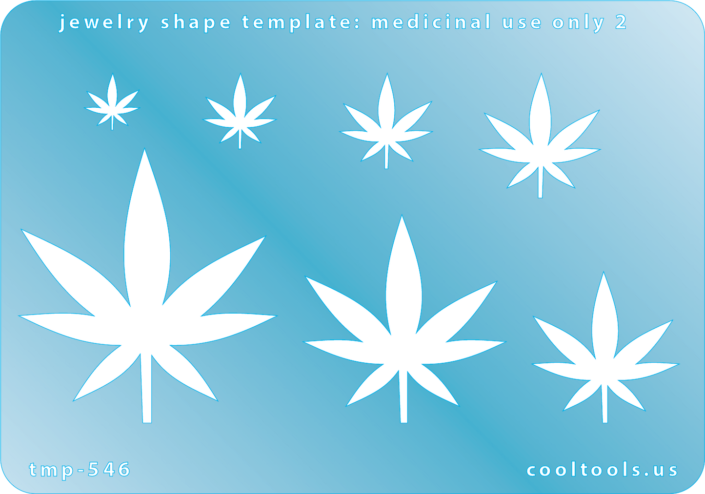 Blue plastic Jewelry Shape Template - Medicinal Use Only 2 Our special surface makes it easy to find these templates on your workbench, but allows clarity for positioning. Use smaller shapes for embossing or enamel stencils. Includes 7 shapes. Sizes are from 10mm to 41mm.