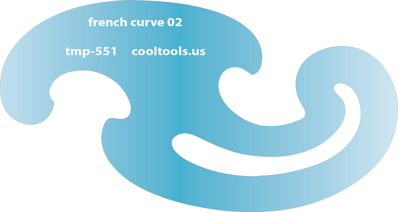 Blue plastic Jewelry Shape Template - French Curves Our special surface makes it easy to find these templates on your workbench, but allows clarity for positioning. Use smaller shapes for embossing or enamel stencils.  View the videos below for ideas on how our templates can be used. Utilize the graduated sizes and different shapes to make endless design variations.