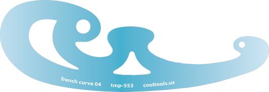 Blue plastic Jewelry Shape Template - French Curves Our special surface makes it easy to find these templates on your workbench, but allows clarity for positioning. Use smaller shapes for embossing or enamel stencils.  View the videos below for ideas on how our templates can be used. Utilize the graduated sizes and different shapes to make endless design variations.