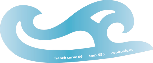 Blue plastic Jewelry Shape Template - French Curves Our special surface makes it easy to find these templates on your workbench, but allows clarity for positioning. Use smaller shapes for embossing or enamel stencils.  View the videos below for ideas on how our templates can be used. Utilize the graduated sizes and different shapes to make endless design variations.