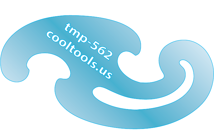 Blue plastic Jewelry Shape Template - Mini French Curves Our special surface makes it easy to find these templates on your workbench, but allows clarity for positioning. Use smaller shapes for embossing or enamel stencils.