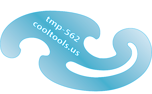 Blue plastic Jewelry Shape Template - Mini French Curves Our special surface makes it easy to find these templates on your workbench, but allows clarity for positioning. Use smaller shapes for embossing or enamel stencils.