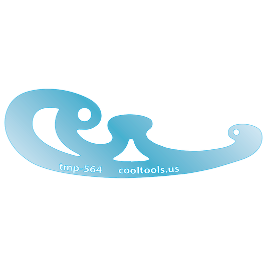 Blue plastic Jewelry Shape Template - Mini French Curves Our special surface makes it easy to find these templates on your workbench, but allows clarity for positioning. Use smaller shapes for embossing or enamel stencils.