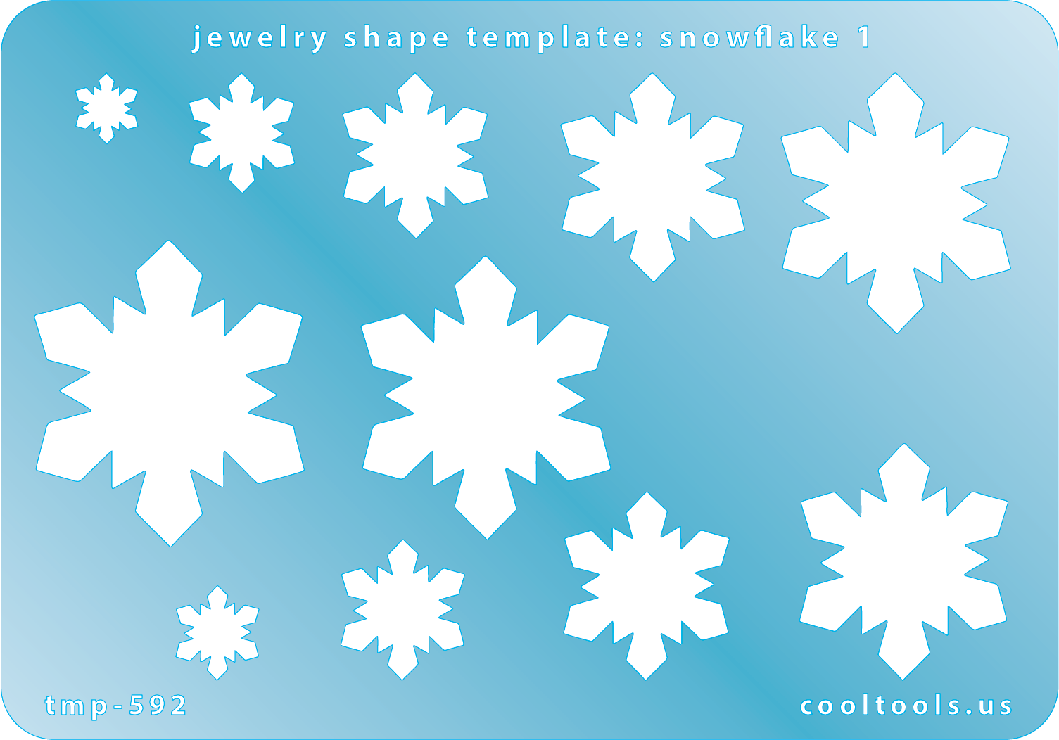 Jewelry Shape Template - Snowflake 1