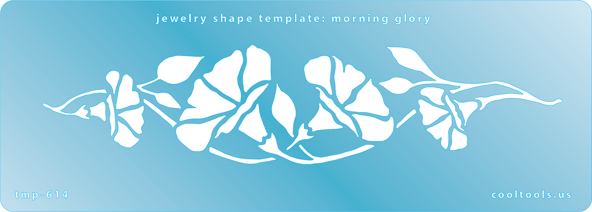 Blue plastic  Jewelry Shape Template - Morning Glory Our special surface makes it easy to find these templates on your workbench, but allows clarity for positioning.