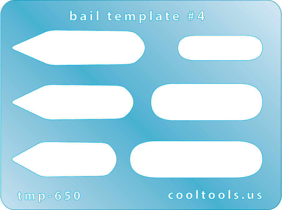 blue plastic Bail Template #4

Bail Templates provide a quick and easy way to add your favorite shaped bail to any project. These handy templates are mini sized, measuring 2-1/4'' x 3''.

Includes 6 shapes. Sizes are from 23mm to 36mm.