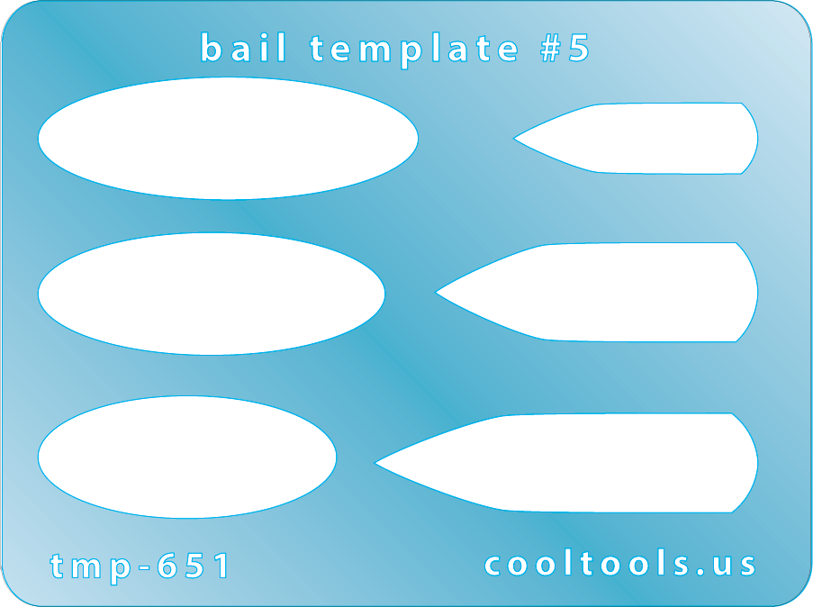blue plastic Bail Template #5

Bail Templates provide a quick and easy way to add your favorite shaped bail to any project. These handy templates are mini sized, measuring 2-1/4'' x 3''.

Includes 6 shapes. Sizes are from 22mm to 35.5mm.