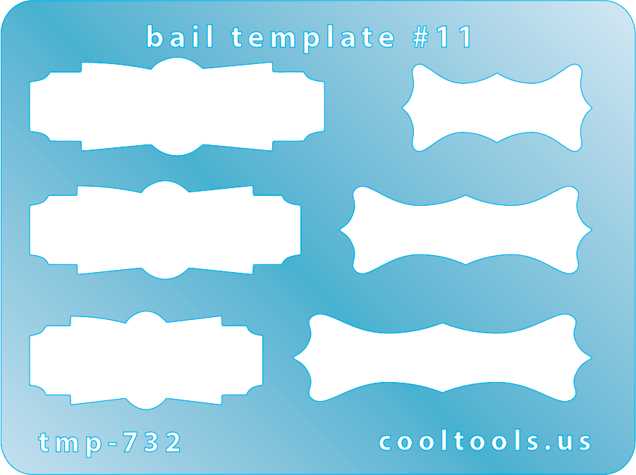 blue plastic Bail Template #11

Bail Templates provide a quick and easy way to add your favorite shaped bail to any project. These handy templates are mini sized, measuring 2-1/4'' x 3''.

Includes 6 shapes. Sizes are from 23mm to 34.5mm.