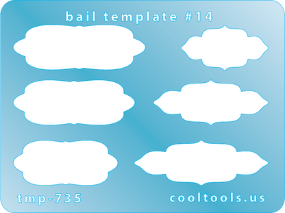 blue plastic Bail Template #14

Bail Templates provide a quick and easy way to add your favorite shaped bail to any project. These handy templates are mini sized, measuring 2-1/4'' x 3''.

Includes 6 shapes. Sizes are from 23mm to 34.5mm.