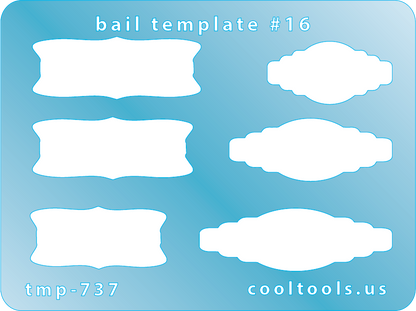 Bail Template #16

Bail Templates provide a quick and easy way to add your favorite shaped bail to any project. These handy templates are mini sized, measuring 2-1/4'' x 3''.

Includes 6 shapes. Sizes are from 22.5mm to 35mm.