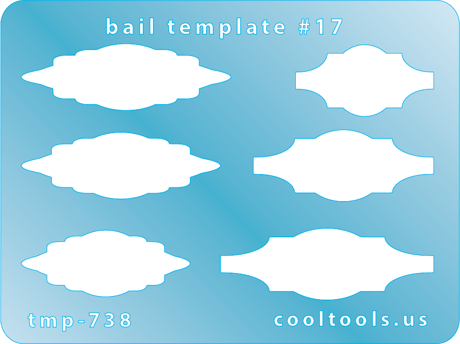 Bail Template #17

Bail Templates provide a quick and easy way to add your favorite shaped bail to any project. These handy templates are mini sized, measuring 2-1/4'' x 3''.

Includes 6 shapes. Sizes are from 22.5mm to 35mm.