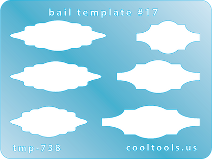 Bail Template #17

Bail Templates provide a quick and easy way to add your favorite shaped bail to any project. These handy templates are mini sized, measuring 2-1/4'' x 3''.

Includes 6 shapes. Sizes are from 22.5mm to 35mm.