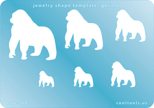Blue plastic Jewelry Shape Template - Gorilla Includes 6 shapes. Sizes are from 16.5mm to 50mm.  Our special surface makes it easy to find these templates on your workbench, but allows clarity for positioning.